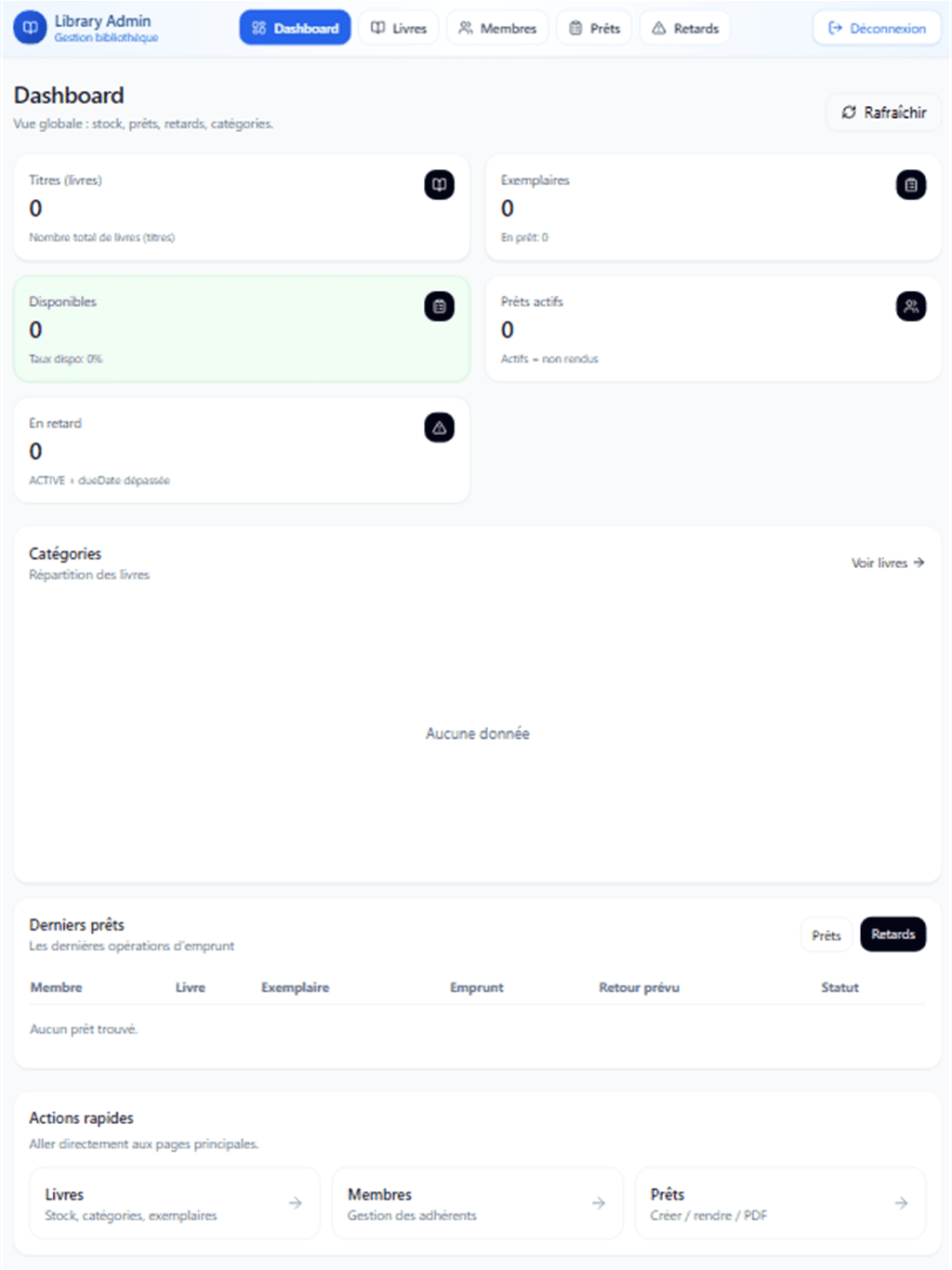 Library Admin - Gestion de bibliothèque